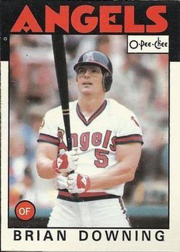 #205 Brian Downing - California Angels - 1986 O-Pee-Chee Baseball