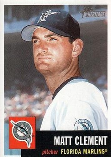 #205 Matt Clement - Florida Marlins - 2002 Topps Heritage Baseball