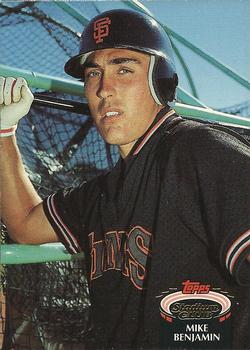 #314 Mike Benjamin - San Francisco Giants - 1992 Stadium Club Baseball