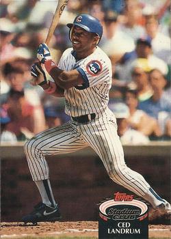 #334 Ced Landrum - Chicago Cubs - 1992 Stadium Club Baseball