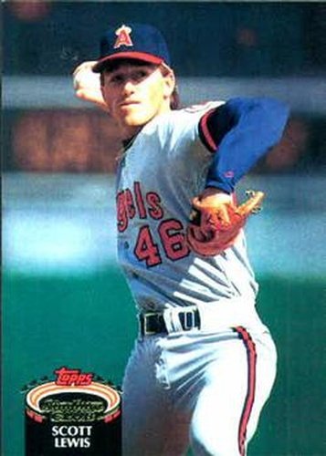 #43 Scott Lewis - California Angels - 1992 Stadium Club Baseball