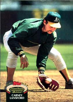 #45 Carney Lansford - Oakland Athletics - 1992 Stadium Club Baseball