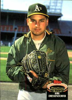 #806 Kirk Dressendorfer - Oakland Athletics - 1992 Stadium Club Baseball