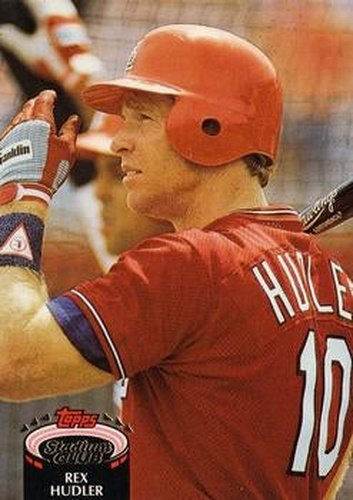 #851 Rex Hudler - St. Louis Cardinals - 1992 Stadium Club Baseball