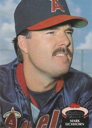 #857 Mark Eichhorn - California Angels - 1992 Stadium Club Baseball