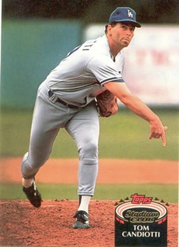 #875 Tom Candiotti - Los Angeles Dodgers - 1992 Stadium Club Baseball
