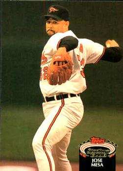 #888 Jose Mesa - Baltimore Orioles - 1992 Stadium Club Baseball
