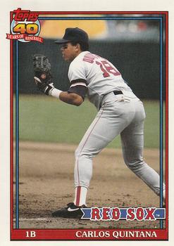 #206 Carlos Quintana - Boston Red Sox - 1991 O-Pee-Chee Baseball