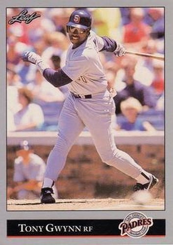 #206 Tony Gwynn - San Diego Padres - 1992 Leaf Baseball