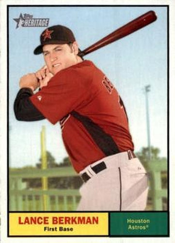 #206 Lance Berkman - Houston Astros - 2010 Topps Heritage Baseball