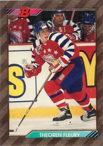 #206 Theoren Fleury - Calgary Flames - 1992-93 Bowman Hockey