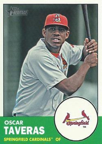 #206a Oscar Taveras - Springfield Cardinals - 2012 Topps Heritage Minor League Baseball