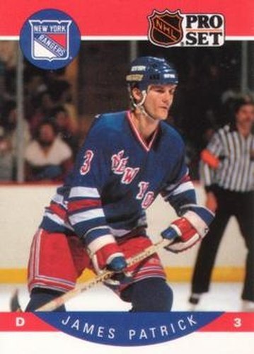 #207 James Patrick - New York Rangers - 1990-91 Pro Set Hockey