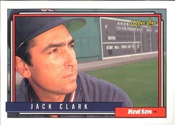 #207 Jack Clark - Boston Red Sox - 1992 O-Pee-Chee Baseball