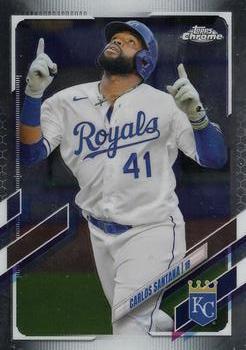 #207 Carlos Santana - Kansas City Royals - 2021 Topps Chrome Baseball