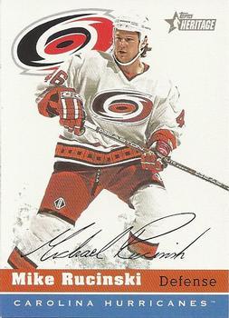 #207 Mike Rucinski - Carolina Hurricanes - 2000-01 Topps Heritage Hockey
