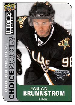 #207 Fabian Brunnstrom - Dallas Stars - 2008-09 Collector's Choice Hockey