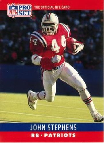 #207 John Stephens - New England Patriots - 1990 Pro Set Football