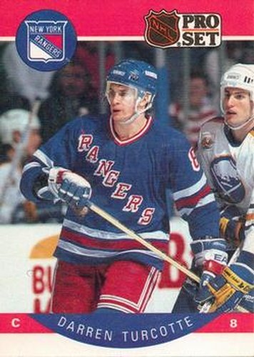 #208 Darren Turcotte - New York Rangers - 1990-91 Pro Set Hockey