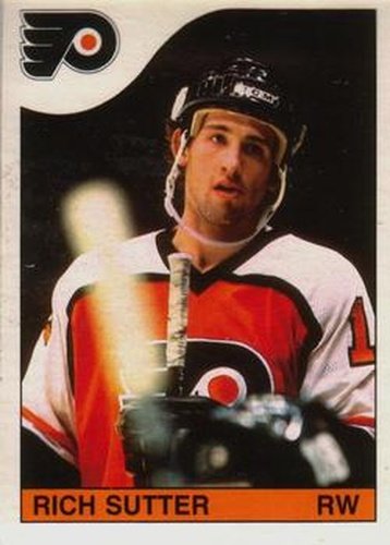 #208 Rich Sutter - Philadelphia Flyers - 1985-86 O-Pee-Chee Hockey
