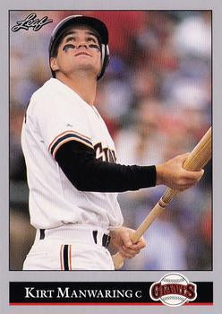 #208 Kirt Manwaring - San Francisco Giants - 1992 Leaf Baseball
