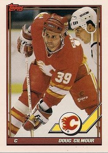 #208 Doug Gilmour - Calgary Flames - 1991-92 Topps Hockey