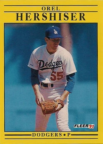 #208 Orel Hershiser - Los Angeles Dodgers - 1991 Fleer Baseball