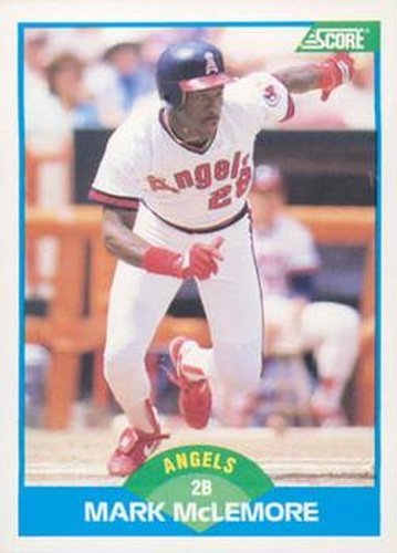 #208 Mark McLemore - California Angels - 1989 Score Baseball