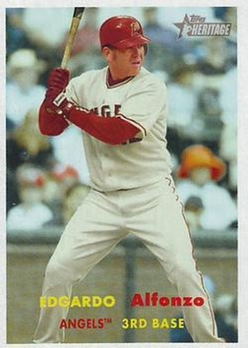 #208 Edgardo Alfonzo - Los Angeles Angels - 2006 Topps Heritage Baseball