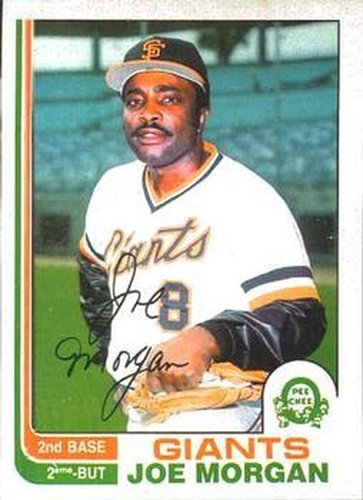 #208 Joe Morgan - San Francisco Giants - 1982 O-Pee-Chee Baseball