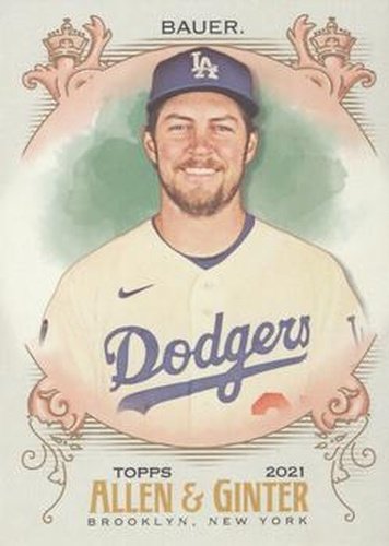 #208 Trevor Bauer - Los Angeles Dodgers - 2021 Topps Allen & Ginter Baseball