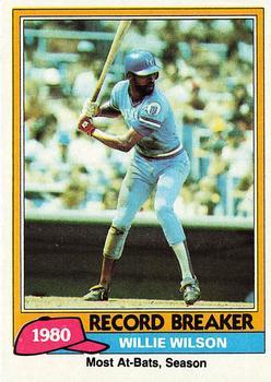 #208 Willie Wilson - Kansas City Royals - 1981 Topps Baseball