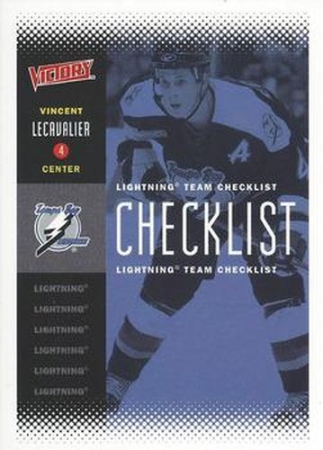 #208 Vincent Lecavalier - Tampa Bay Lightning - 2000-01 Upper Deck Victory Hockey
