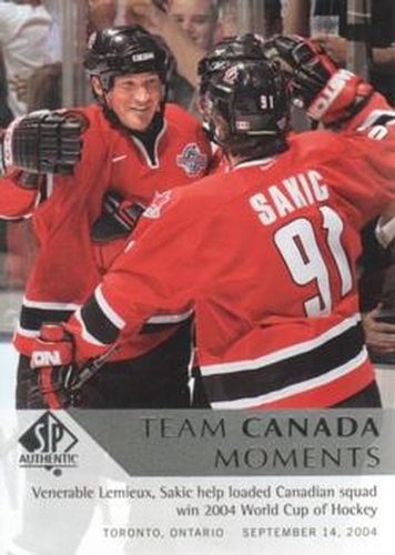 #209 Mario Lemieux / Joe Sakic - Canada - 2012-13 SP Authentic Hockey