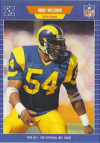 #209 Mike Wilcher - Los Angeles Rams - 1989 Pro Set Football