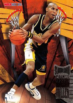 #20 Reggie Miller - Indiana Pacers - 1995-96 Hoops Basketball - Slamland