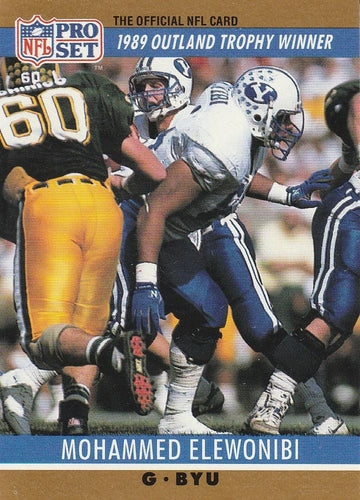 #20 Mohammed Elewonibi - BYU Cougars - 1990 Pro Set Football