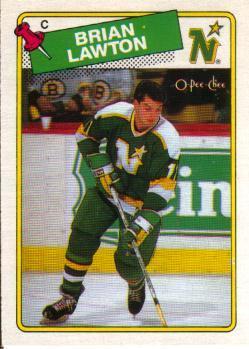 #20 Brian Lawton - Minnesota North Stars - 1988-89 O-Pee-Chee Hockey