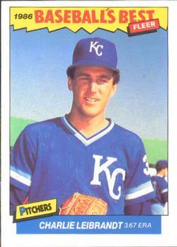 #20 Charlie Leibrandt - Kansas City Royals - 1986 Fleer Baseball's Best Sluggers vs. Pitchers Baseball