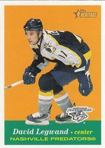 #20 David Legwand - Nashville Predators - 2001-02 Topps Heritage Hockey