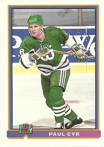 #20 Paul Cyr - Hartford Whalers - 1991-92 Bowman Hockey