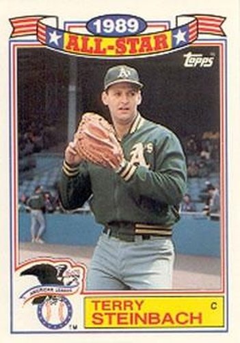 #20 Terry Steinbach - Oakland Athletics - 1990 Topps Baseball - Glossy All-Stars