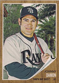 #20 Johnny Damon - Tampa Bay Rays - 2011 Topps Heritage Baseball