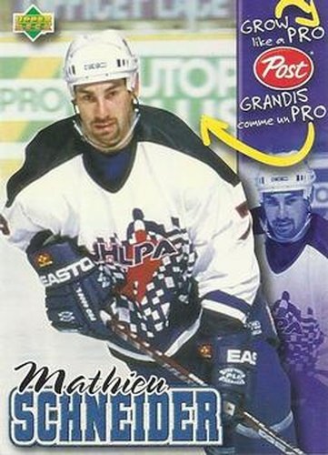 #20 Mathieu Schneider - Toronto Maple Leafs - 1996-97 Upper Deck Post Cereal Hockey