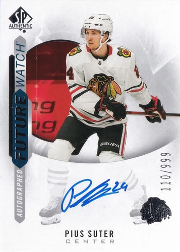 #210 Pius Suter - Chicago Blackhawks - 2020-21 SP Authentic Hockey