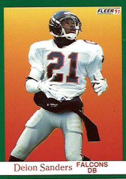 #210 Deion Sanders - Atlanta Falcons - 1991 Fleer Football