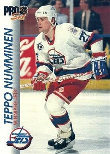 #210 Teppo Numminen - Winnipeg Jets - 1992-93 Pro Set Hockey