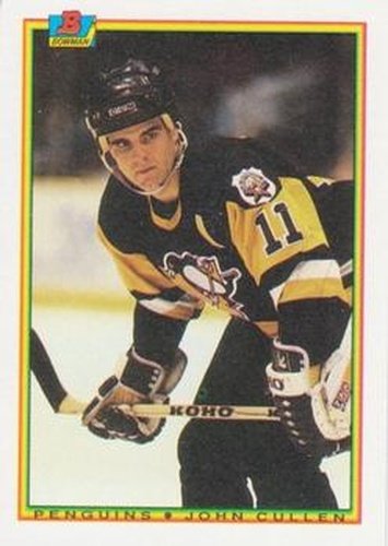 #210 John Cullen - Pittsburgh Penguins - 1990-91 Bowman Hockey