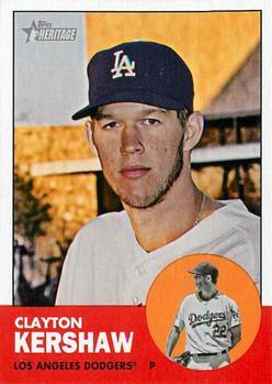 #210 Clayton Kershaw - Los Angeles Dodgers - 2012 Topps Heritage Baseball