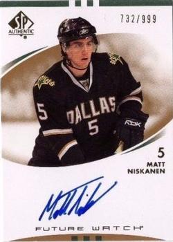 #210 Matt Niskanen - Dallas Stars - 2007-08 SP Authentic Hockey